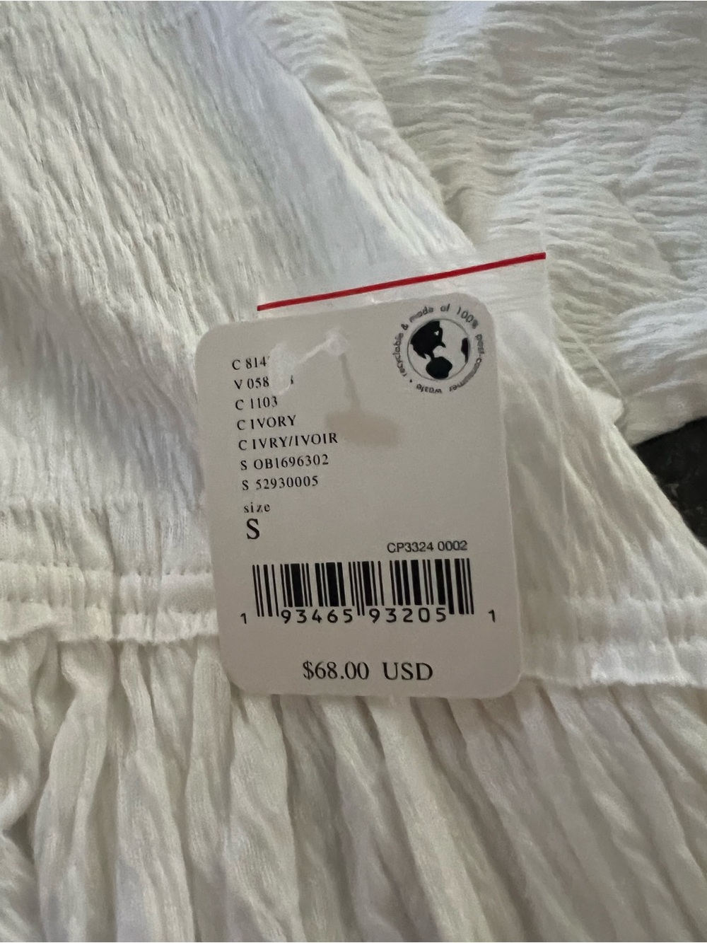 Free People white mini beach dress. NWT - Picture 2 of 2